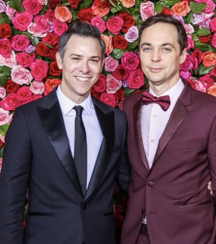 Jim Parsons with his partner.